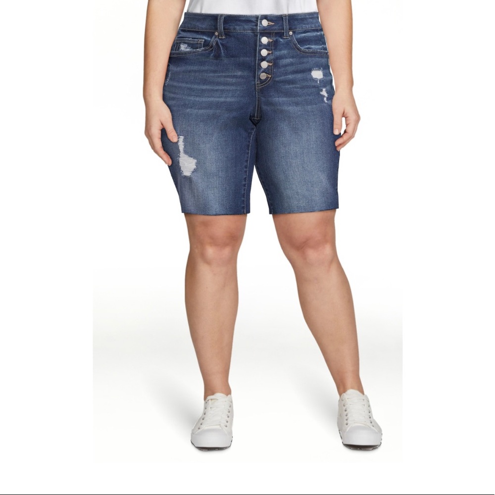 Trendy womens denim berumuda by time$tru